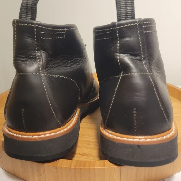 COLE HAAN MENS MORRIS BLACK LEATHER LACE UP CHUKKA BOOTS 8.5 - Picture 8 of 14